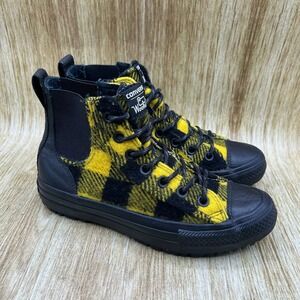 Converse CT All Star Chelsea Boots Woolrich Women's‎ 6 Yellow Black Plaid High